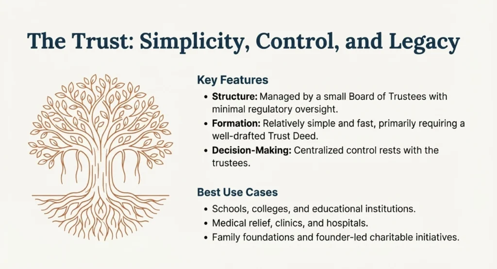 Trust Registration for NGOs – Structure, Benefits & Limitations​